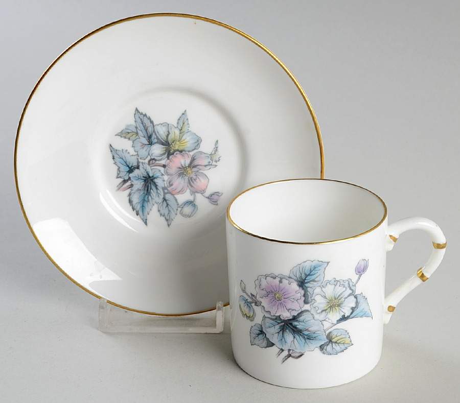 Woodland Flat Demitasse Cup & Saucer Set by Royal Worcester-1