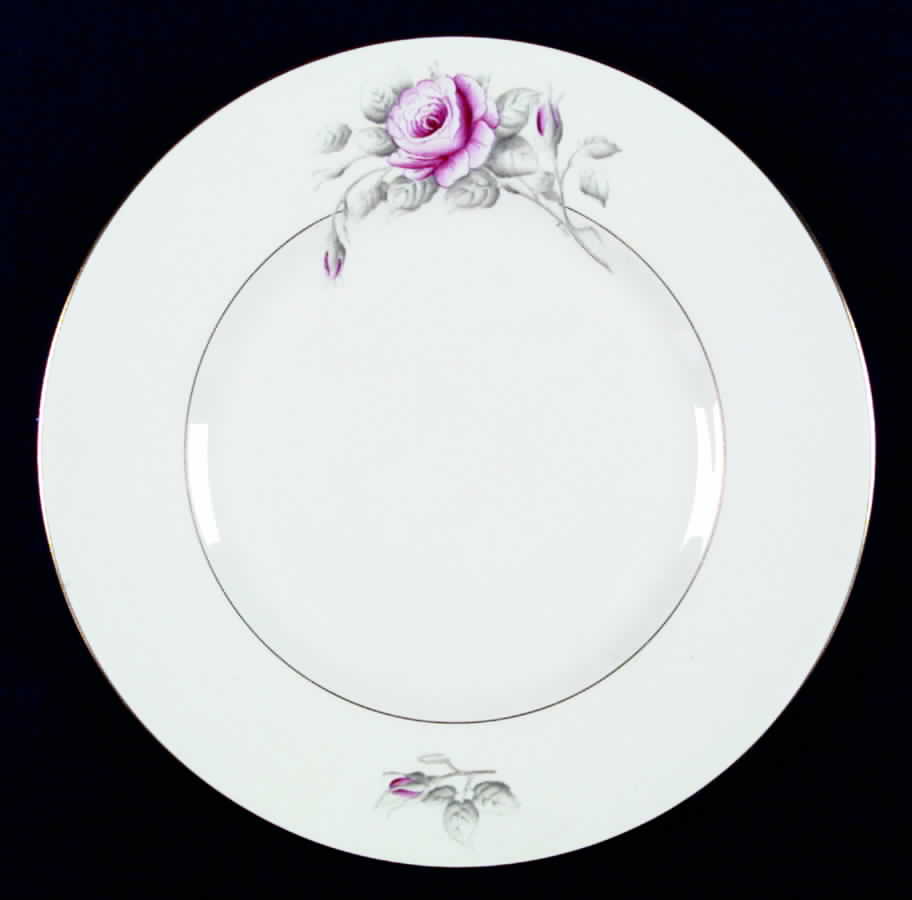 Worcester Rose (Dark Pink Rose) Dinner Plate by Royal Worcester-1