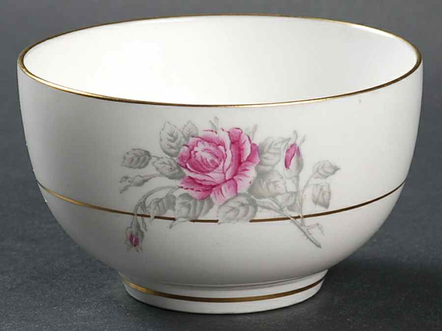 Worcester Rose (Dark Pink Rose) Open Sugar Bowl by Royal Worcester-1