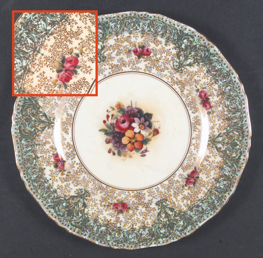 Z277 Green Dinner Plate by Royal Worcester-1