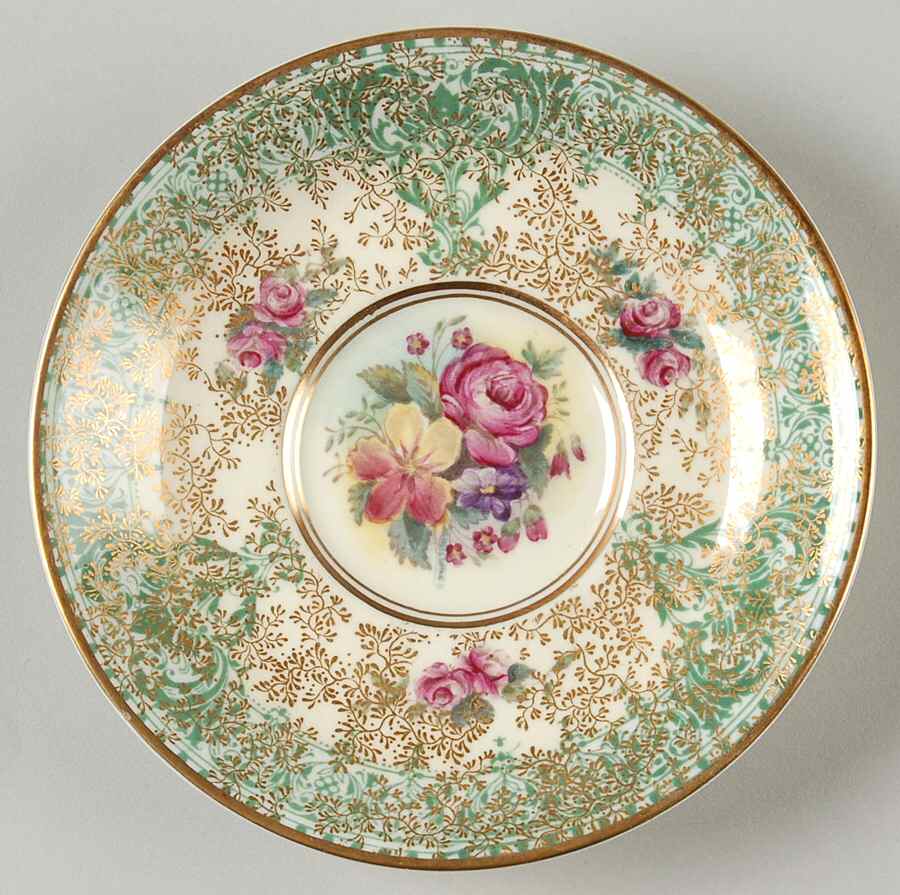 Z277 Green Saucer for Demitasse Cup by Royal Worcester-1