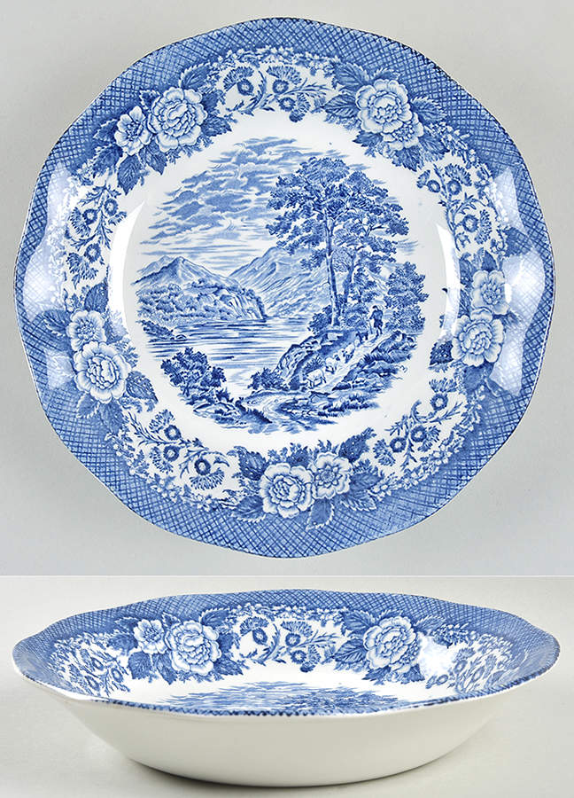 Lochs of Scotland Blue Coupe Soup Bowl by Royal Warwick-1