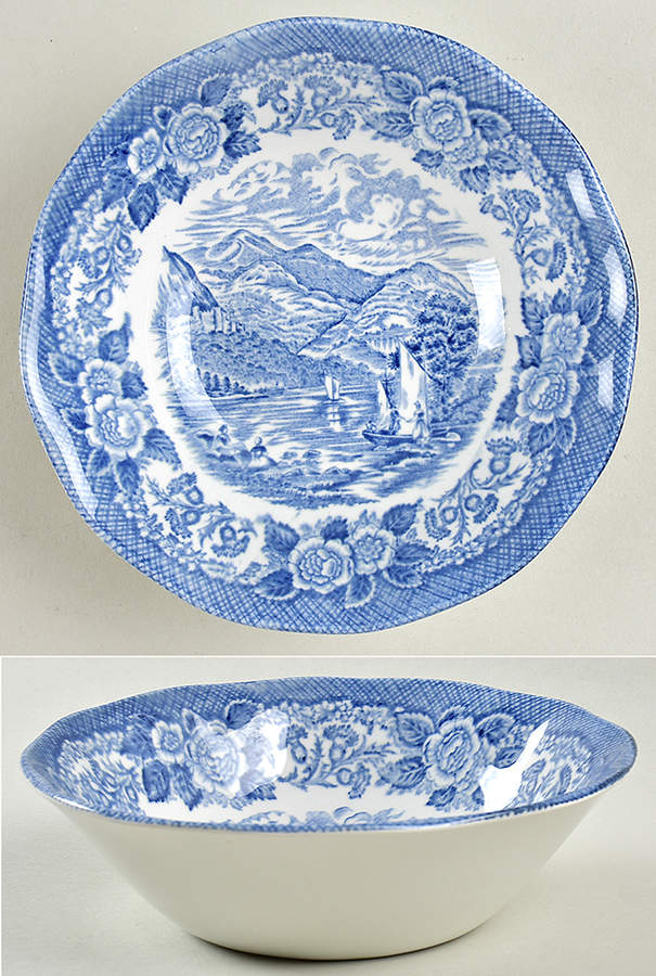 Lochs of Scotland Blue Coupe Cereal Bowl by Royal Warwick-1
