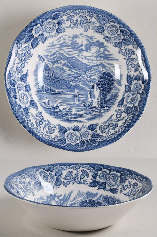Lochs of Scotland Blue Coupe Cereal Bowl by Royal Warwick-1