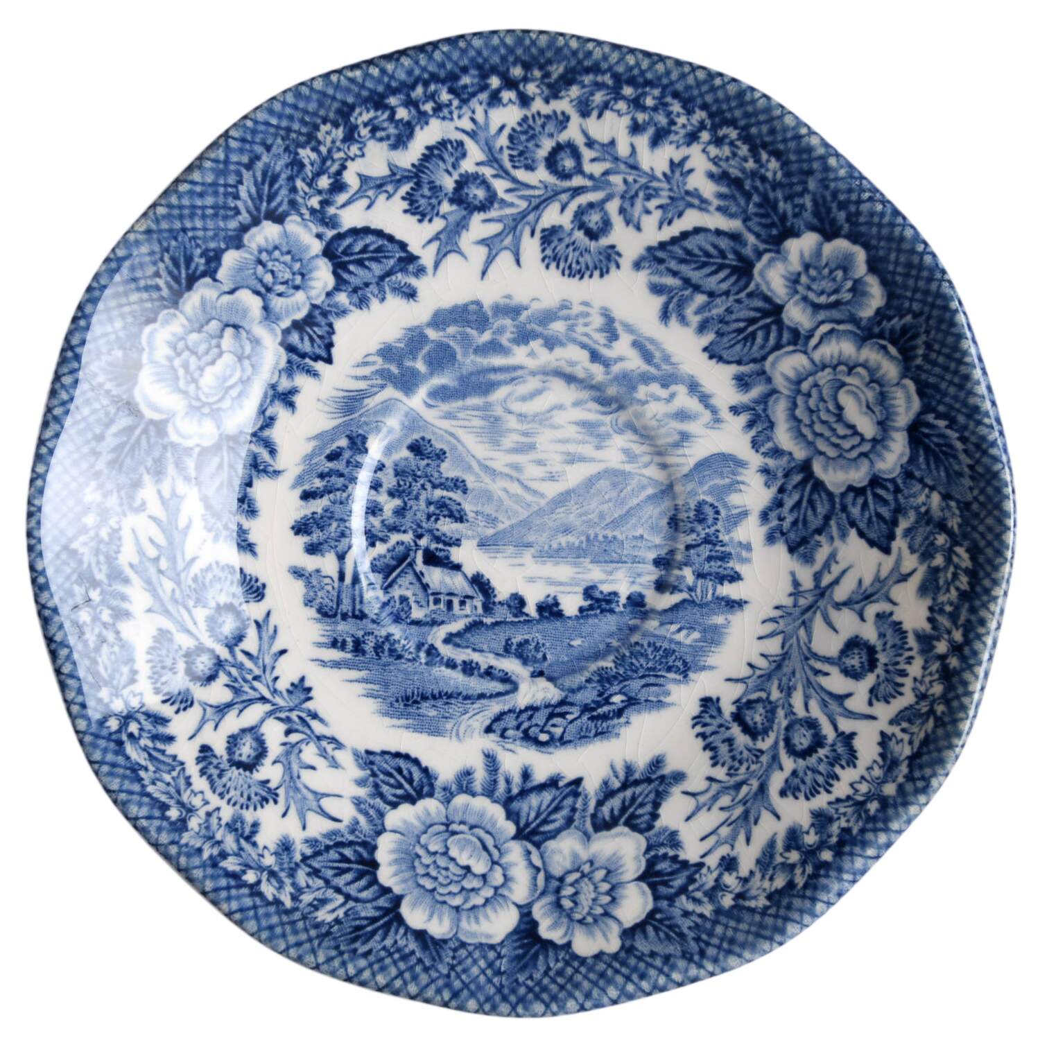 Lochs of Scotland Blue Saucer by Royal Warwick-1