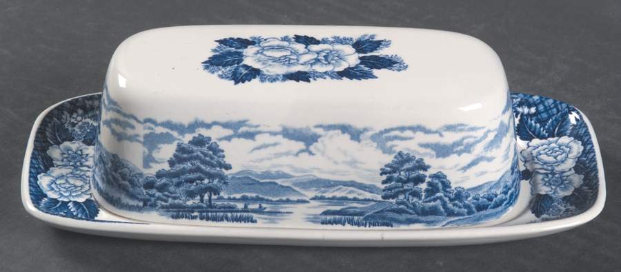 Lochs of Scotland Blue 1/4 Lb Covered Butter by Royal Warwick-1