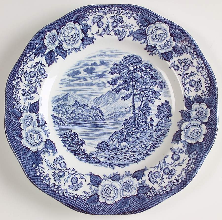 Lochs of Scotland Blue Salad Plate by Royal Warwick-1