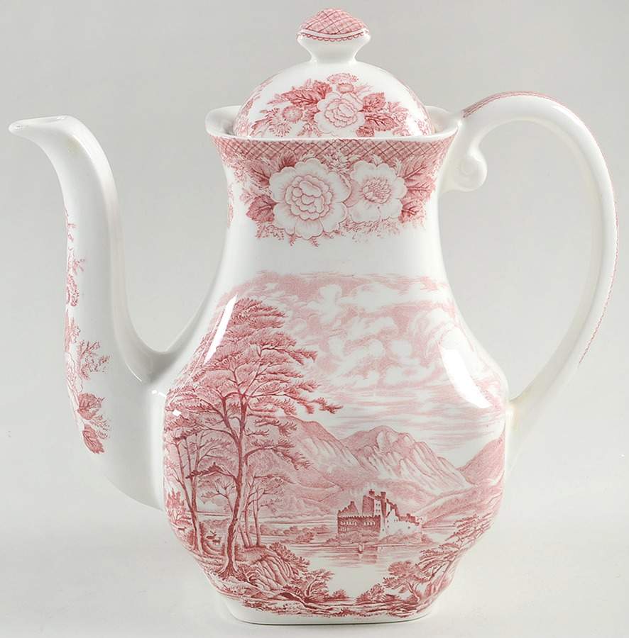 Lochs of Scotland Red Small Coffee Pot & Lid by Royal Warwick-1