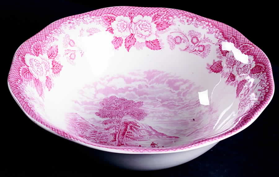 Lochs of Scotland Red 9" Round Vegetable Bowl by Royal Warwick-1