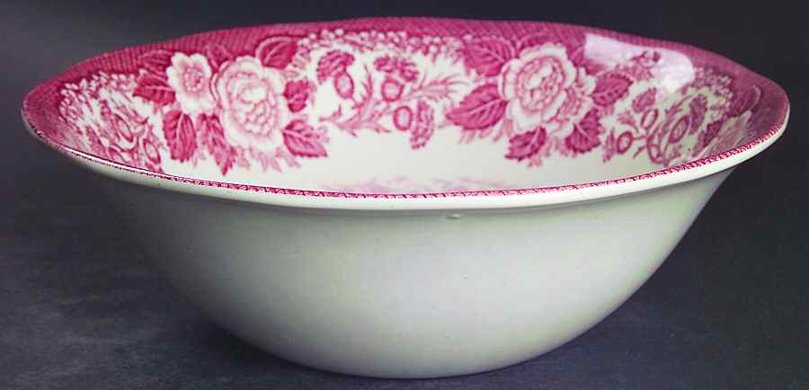 Lochs of Scotland Red 8" Round Vegetable Bowl by Royal Warwick-1