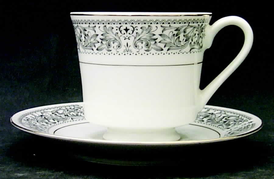 Ambassador Footed Cup & Saucer Set by Royal Wentworth-1