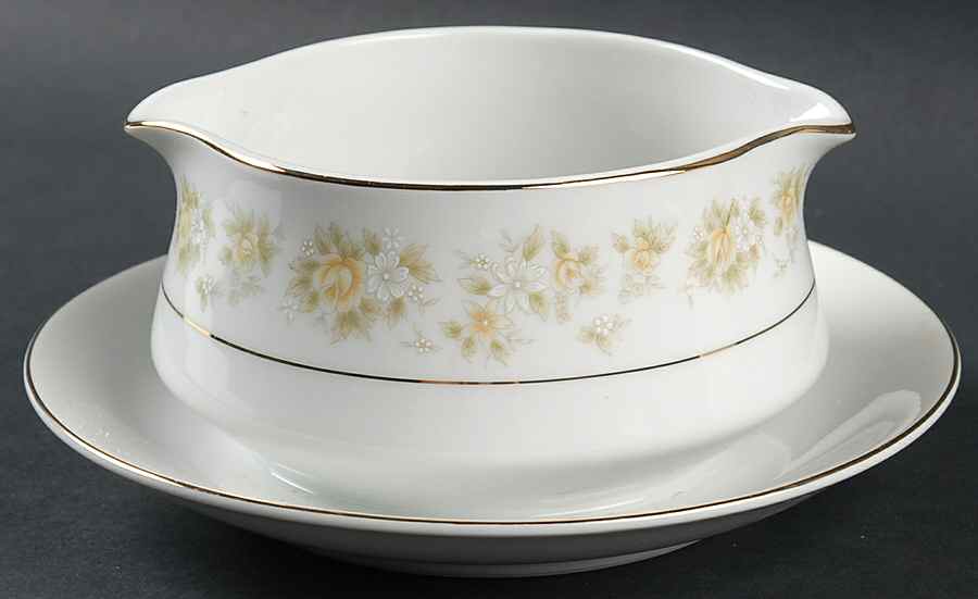Caroline Gravy Boat with Attached Underplate by Royal Wentworth-1