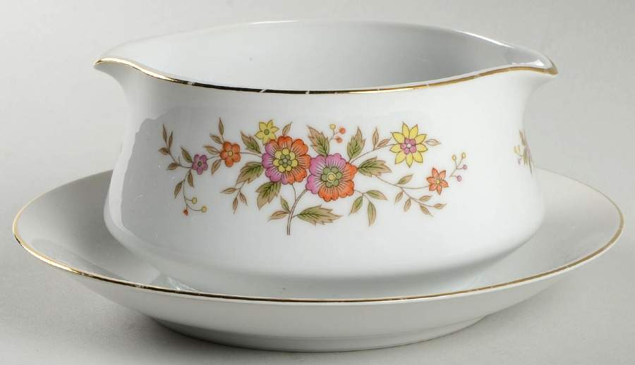 Marcia Gravy Boat with Attached Underplate by Royal Wentworth-1