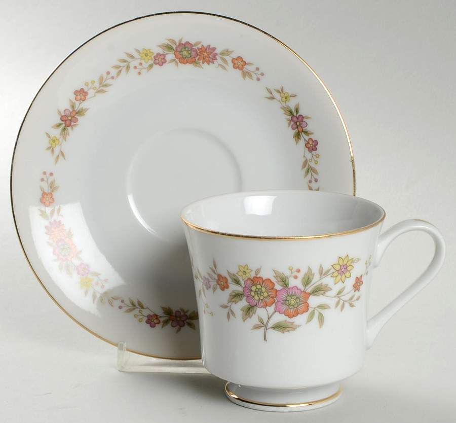 Marcia Footed Cup & Saucer Set by Royal Wentworth-1