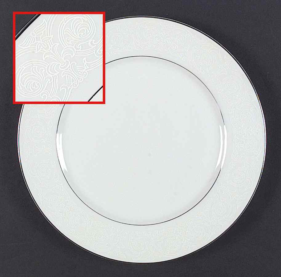 Platinum Lace Dinner Plate by Royal Wentworth-1