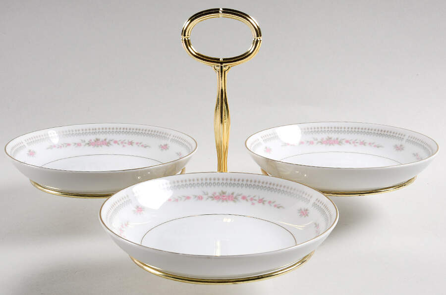 Rosemount 7" x 12" 3-Part Relish & Metal Stand (FR) HC by Royal Wentworth-1