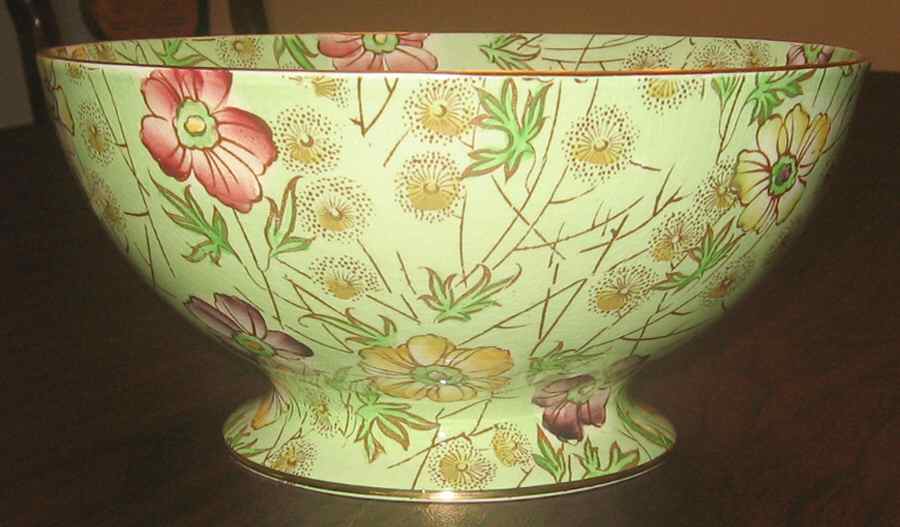 Primrose Green 10" Round Serving Bowl by Royal Winton-1