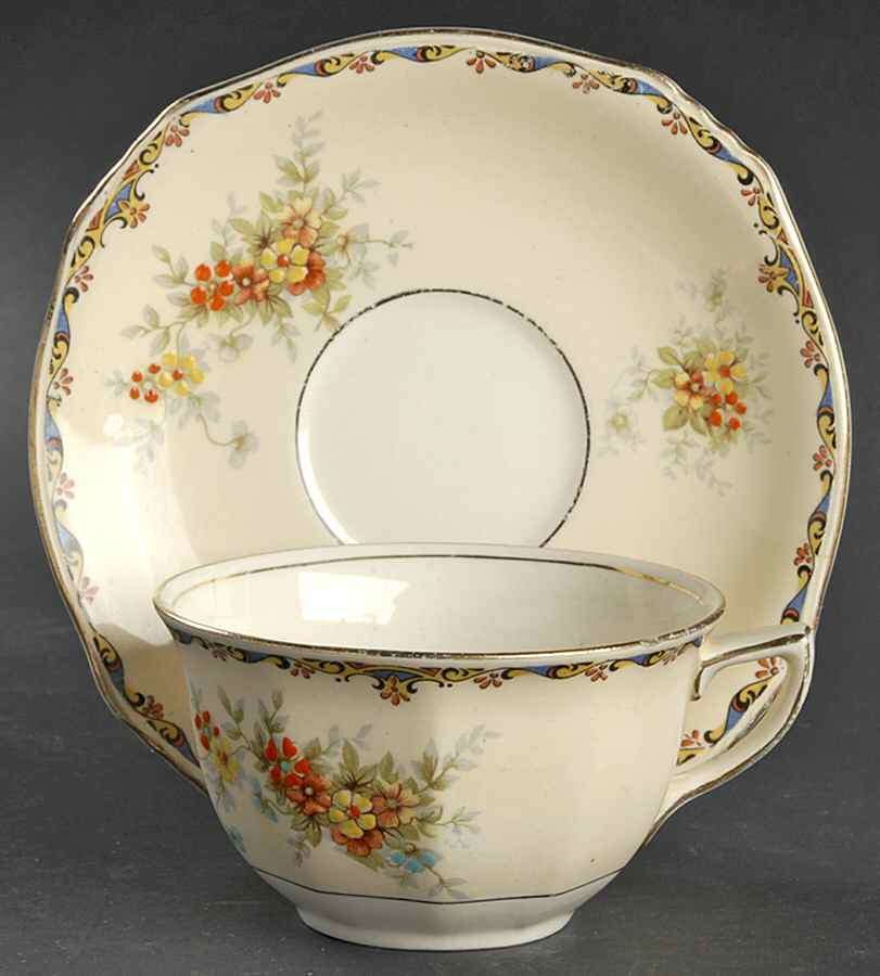 Lady Patricia Flat Cup & Saucer Set by Royal Winton-1