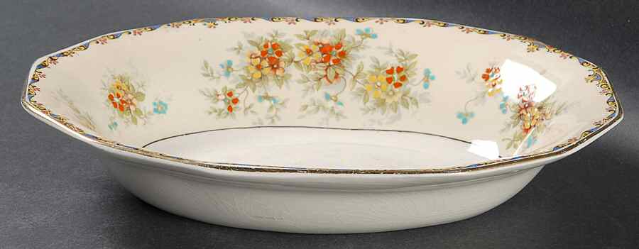 Lady Patricia 8" Oval Vegetable Bowl by Royal Winton-1