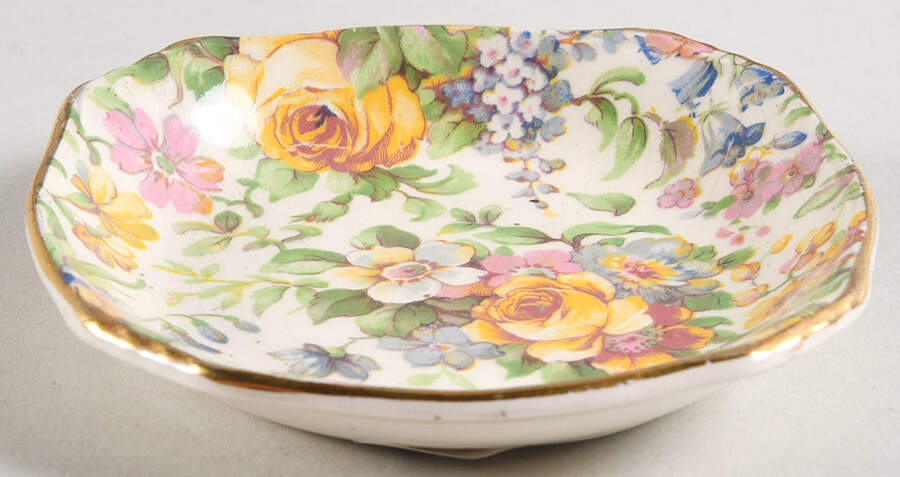 Bedale (Gold Trim) Butter Pat by Royal Winton-1