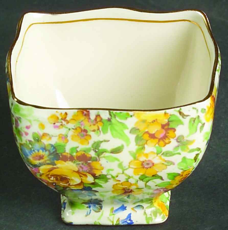 Bedale (Gold Trim) Ascot Straight Open Sugar Bowl by Royal Winton-1
