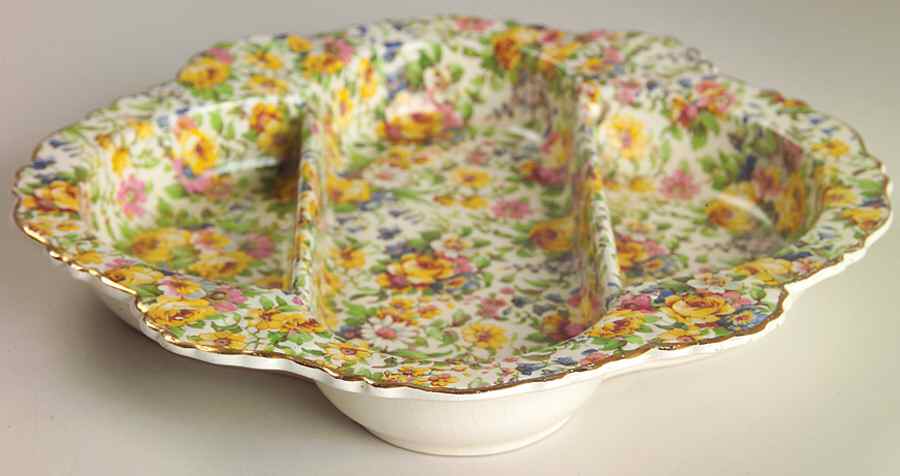 Bedale (Gold Trim) 3-Part Relish by Royal Winton-1