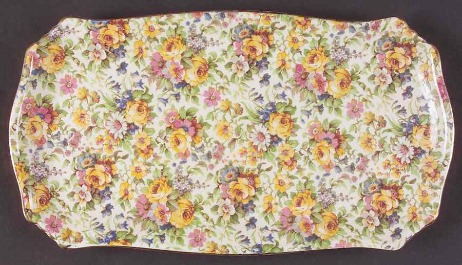 Bedale (Gold Trim) Large Sandwich Tray by Royal Winton-1