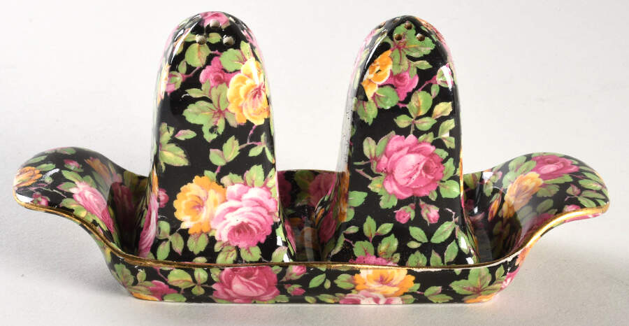 Beeston Acme Salt & Pepper w/Tray Set by Royal Winton-1