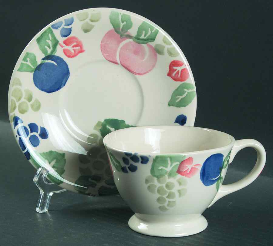 Bordeaux Footed Cup & Saucer Set by Royal Winton-1