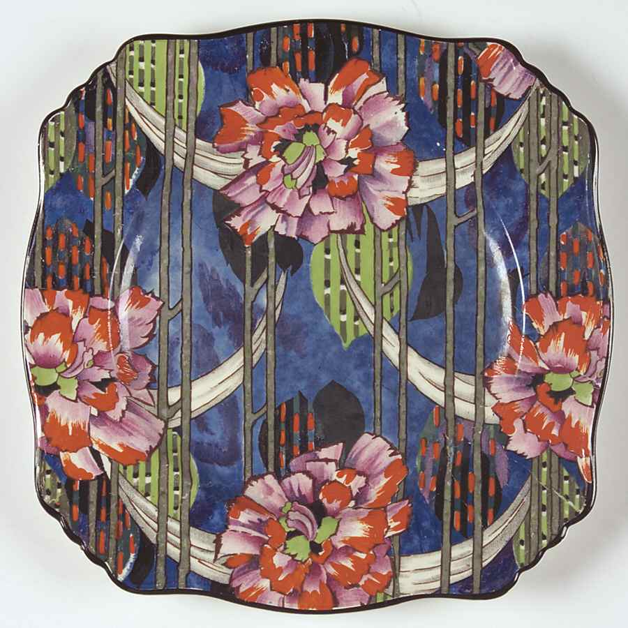 Carnation Square Dessert Plate by Royal Winton-1
