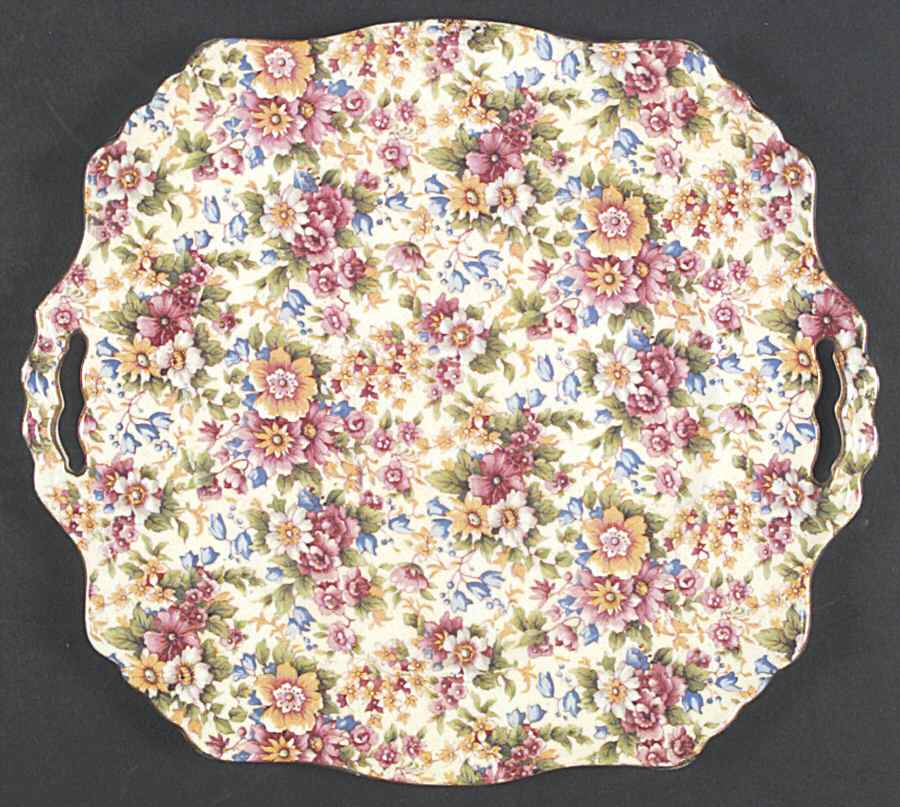Cheadle Square Handled Cake Plate by Royal Winton-1