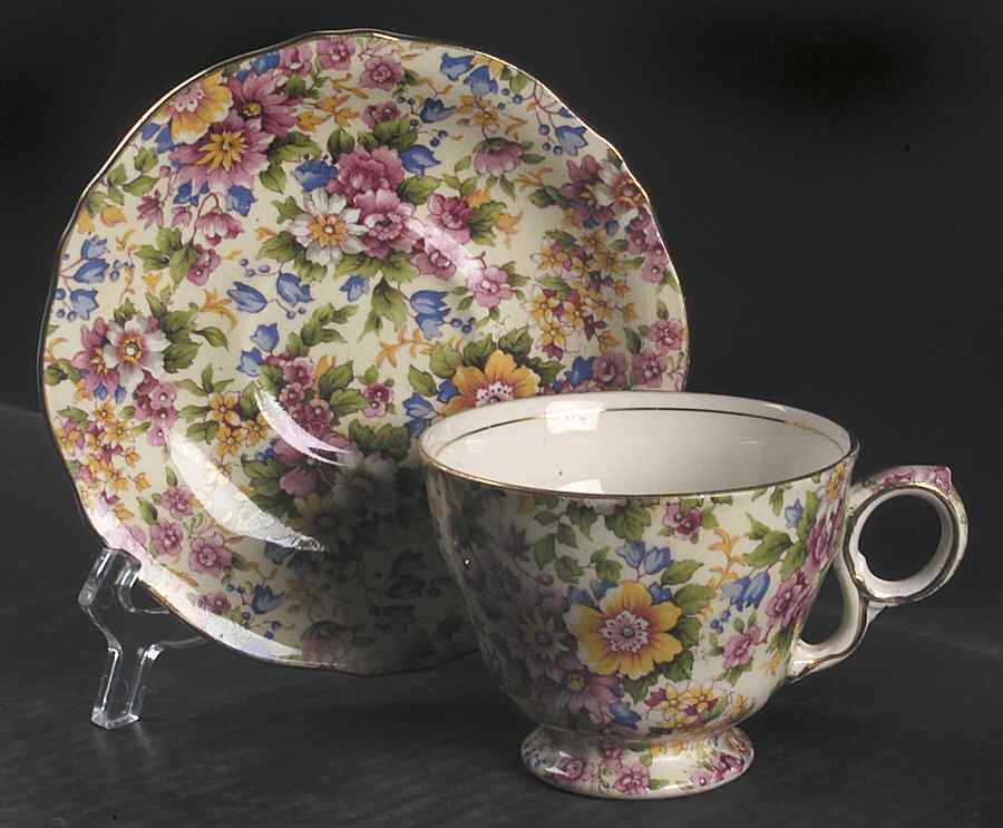 Cheadle Footed Cup & Saucer Set by Royal Winton-1