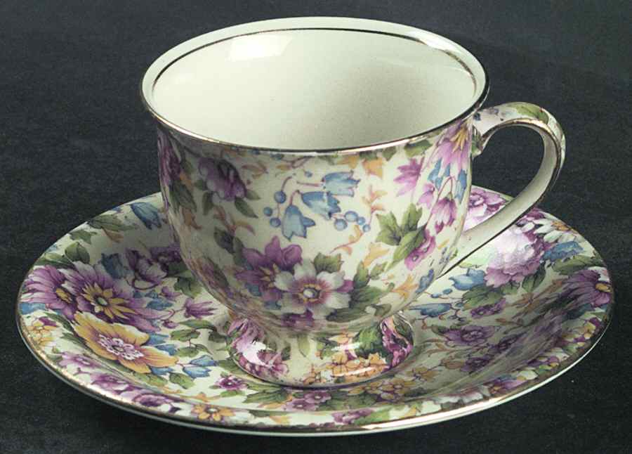 Cheadle Footed Demitasse Cup & Saucer Set by Royal Winton-1