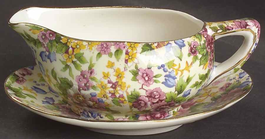 Cheadle Mint Boat & Stand by Royal Winton-1