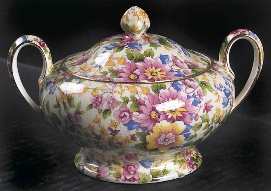Cheadle Albans Sugar Bowl & Lid by Royal Winton-1