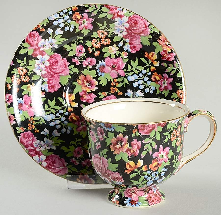 Chelsea Footed Cup & Saucer Set by Royal Winton-1
