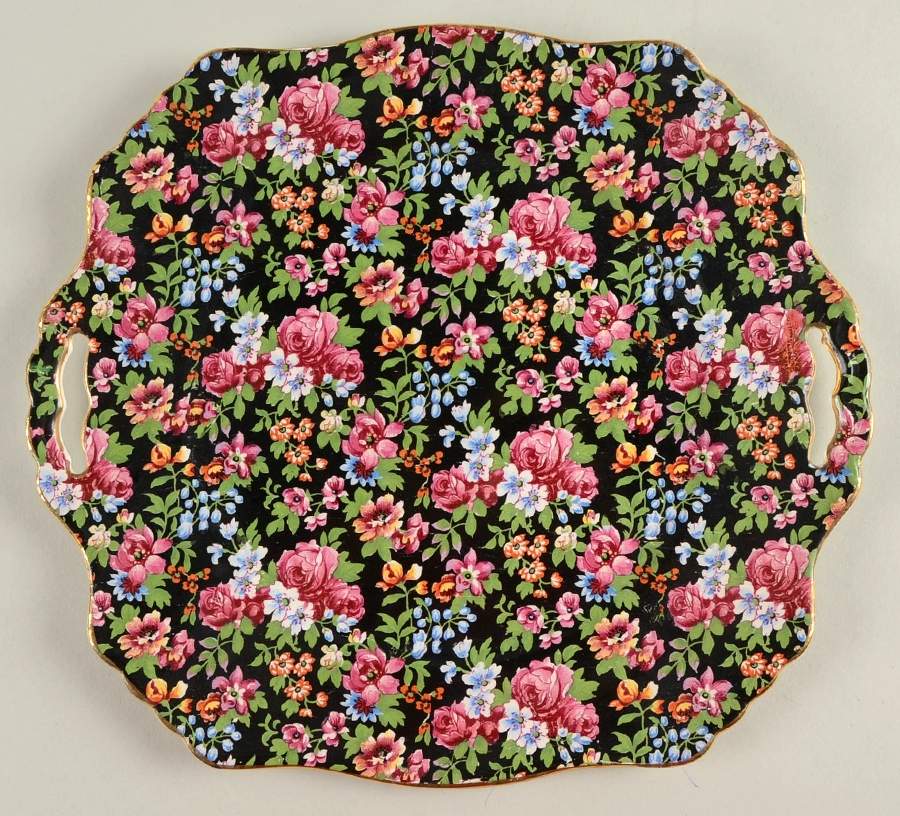 Chelsea Square Handled Cake Plate by Royal Winton-1