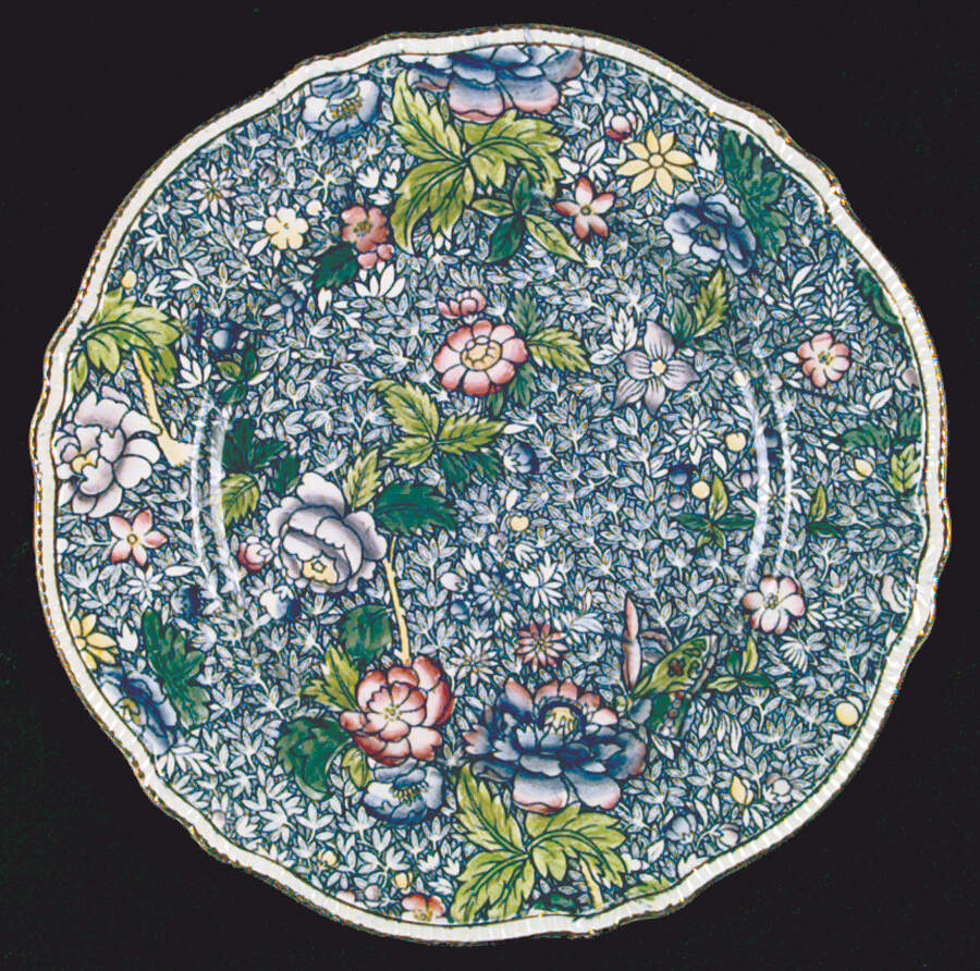 Chintz (Blue Anemone) Luncheon Plate by Royal Winton-1