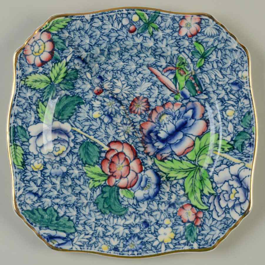 Chintz (Blue Anemone) Square Bread & Butter Plate by Royal Winton-1