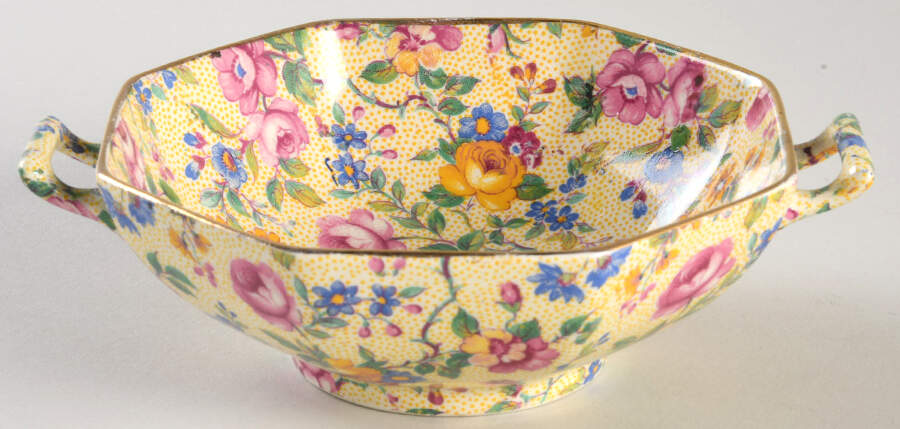 Clevedon 6" Octagonal Handled Bowl by Royal Winton-1