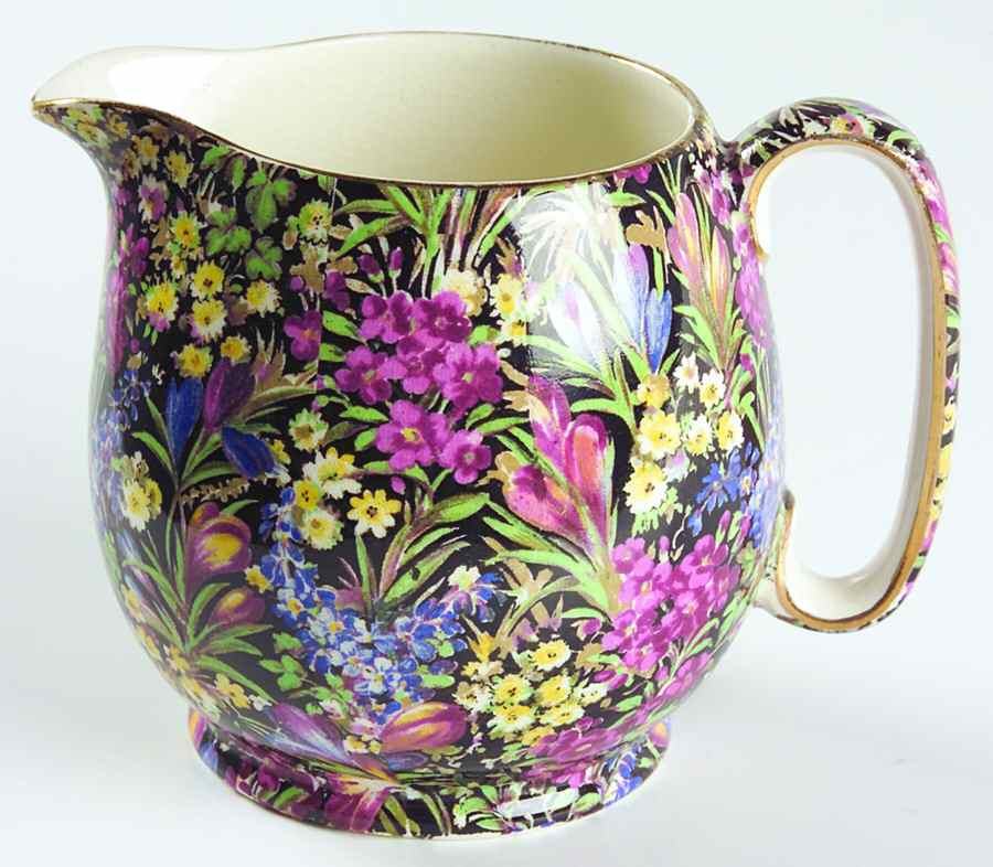 Crocus Black 16 Oz Jug by Royal Winton-1