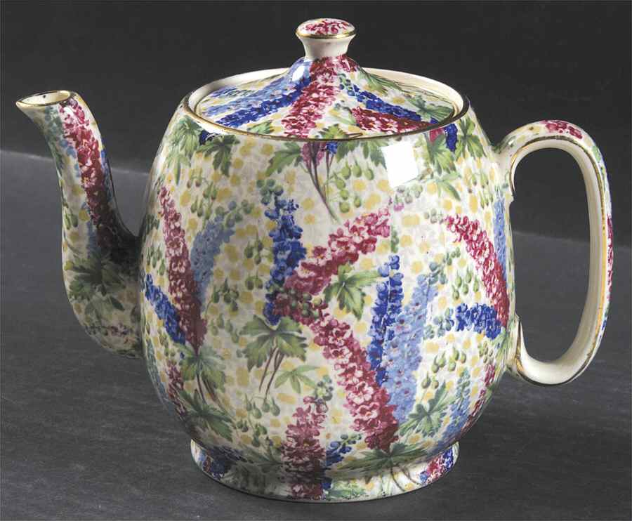 Delphinium Countess Teapot & Lid by Royal Winton-1