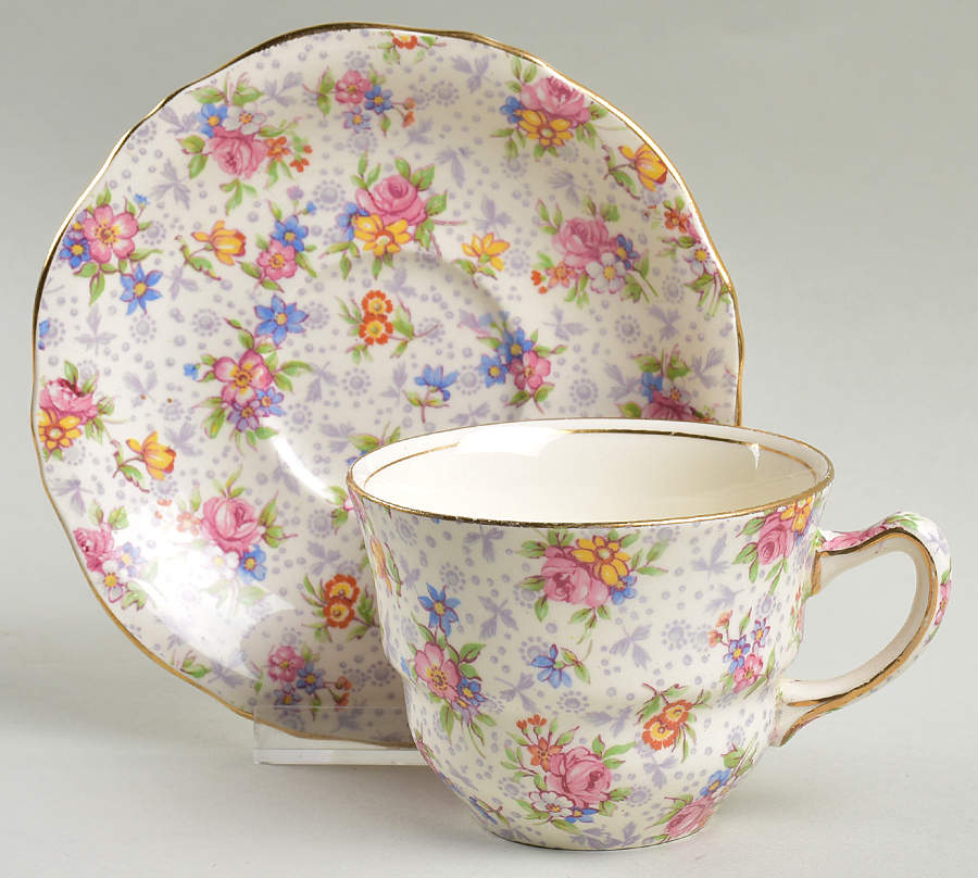 Eleanor Flat Cup & Saucer Set by Royal Winton-1