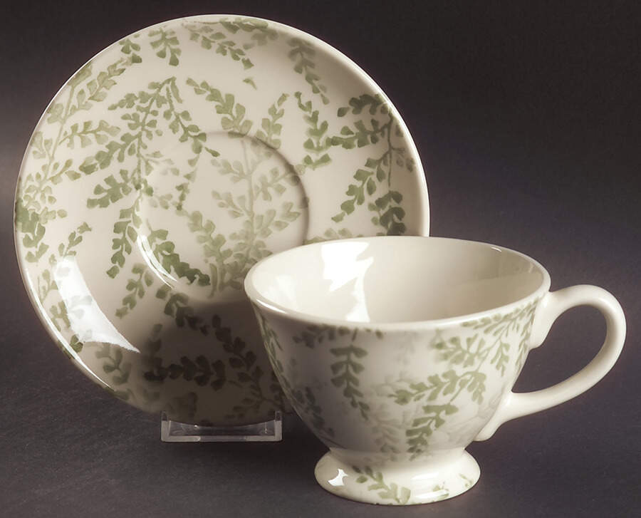 English Fern Breakfast Cup & Saucer Set by Royal Winton-1