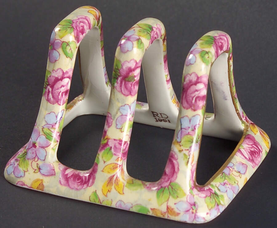English Rose Breakfast Set, 2-Slice Toast Rack Only by Royal Winton-1