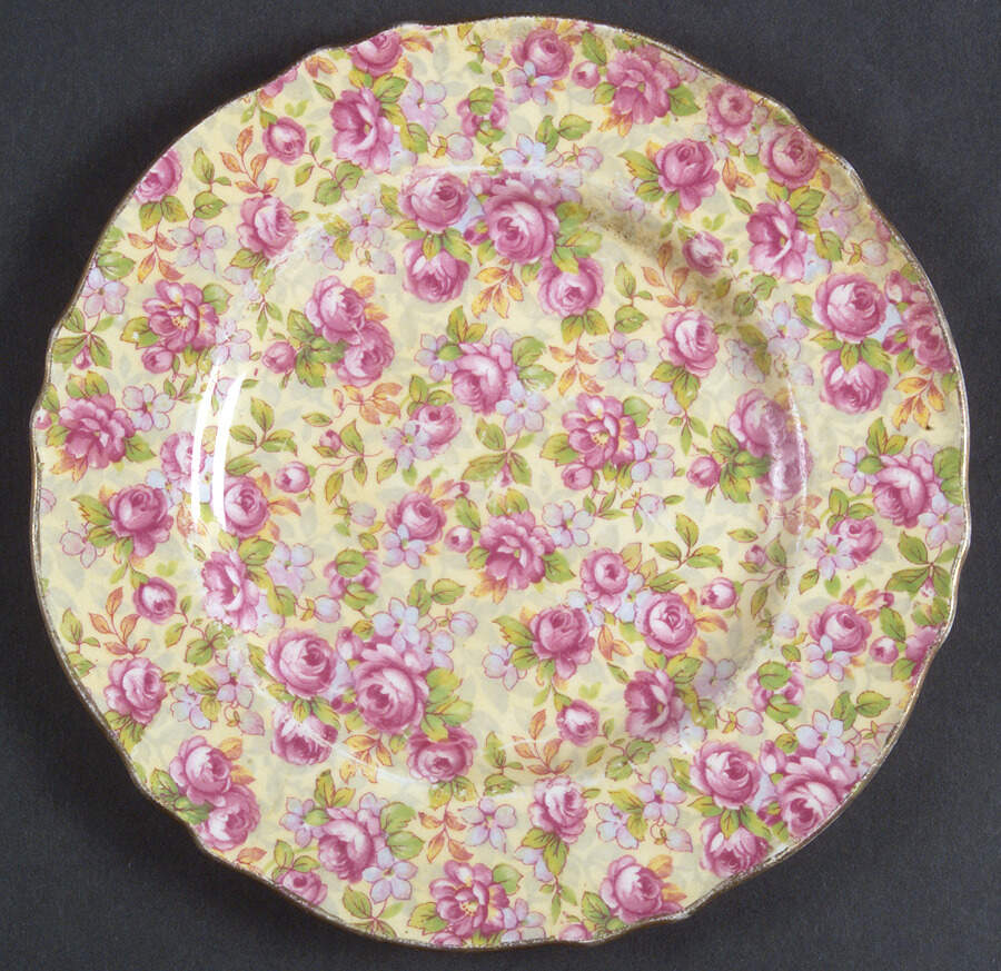 English Rose Dessert/Pie Plate by Royal Winton-1