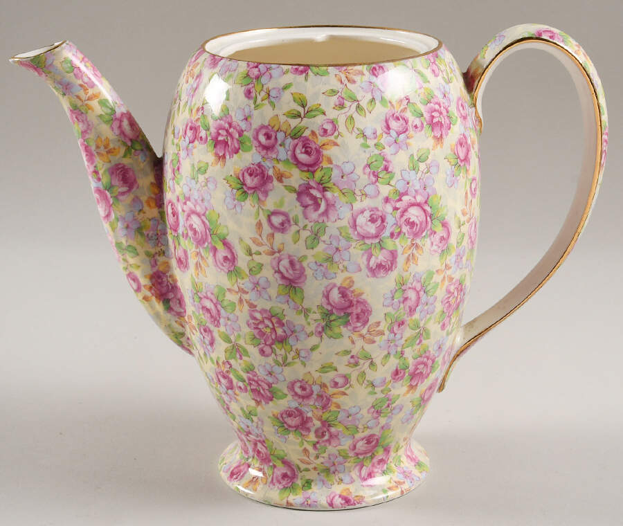 English Rose Albans Coffee Pot No Lid by Royal Winton-1