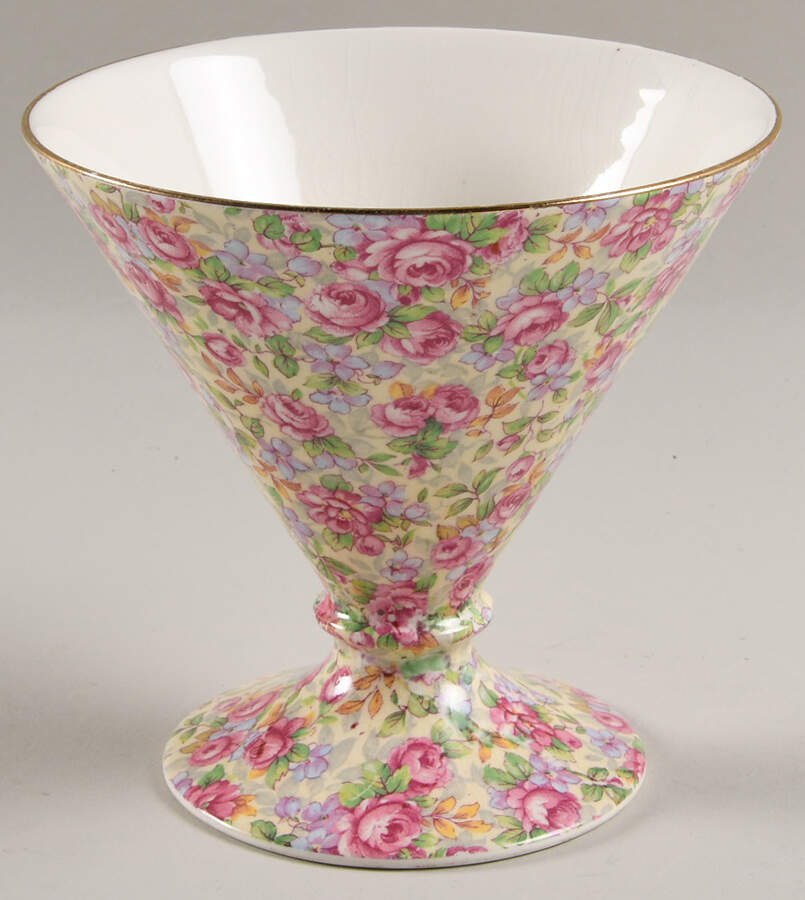 English Rose Candy Jar No Lid by Royal Winton-1