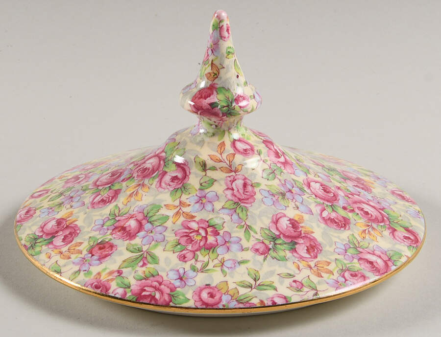 English Rose Lid for Candy Jar by Royal Winton-1