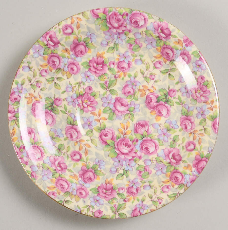 English Rose Saucer for Footed Cup by Royal Winton-1
